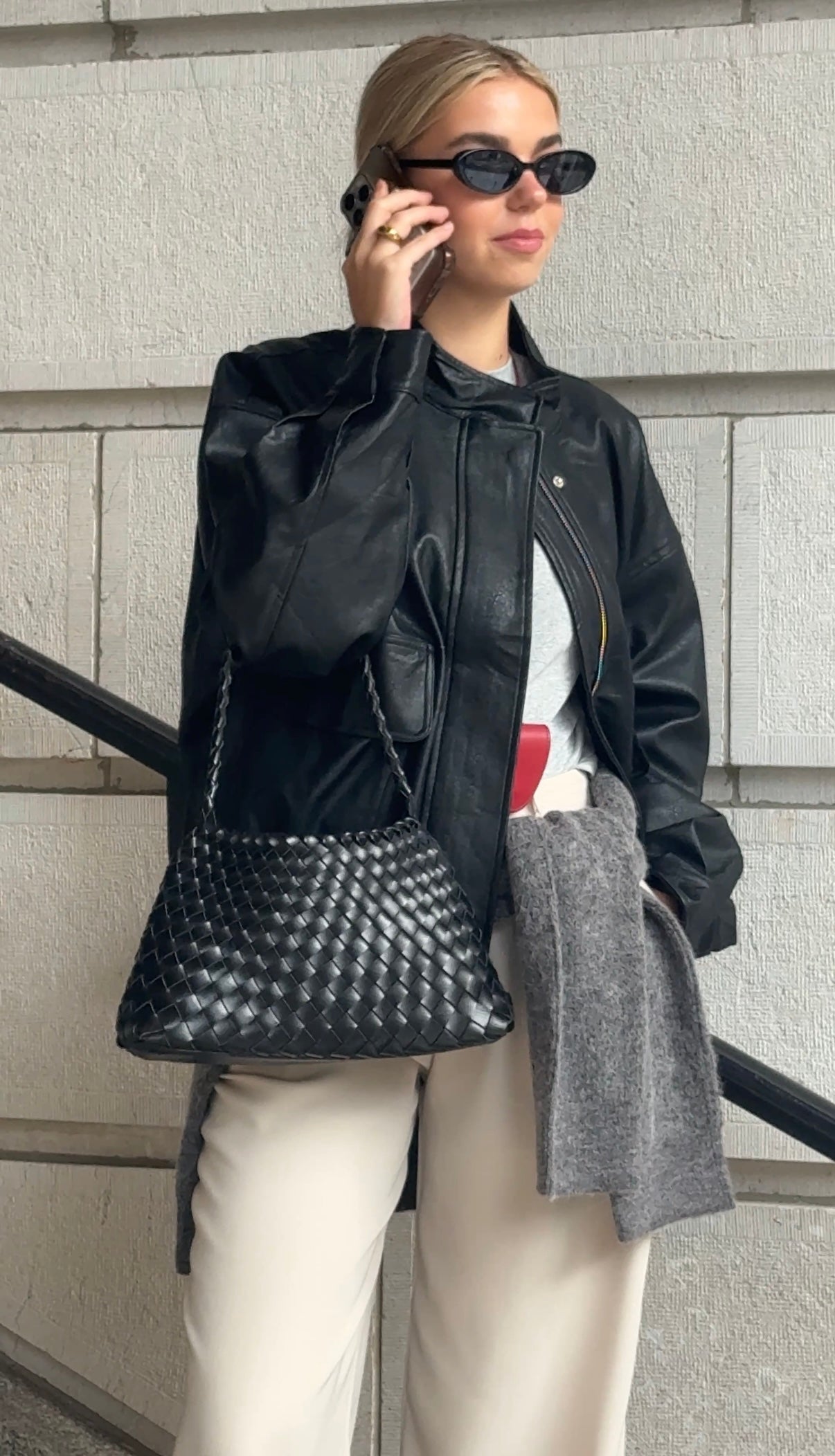 Sac tressé noir
