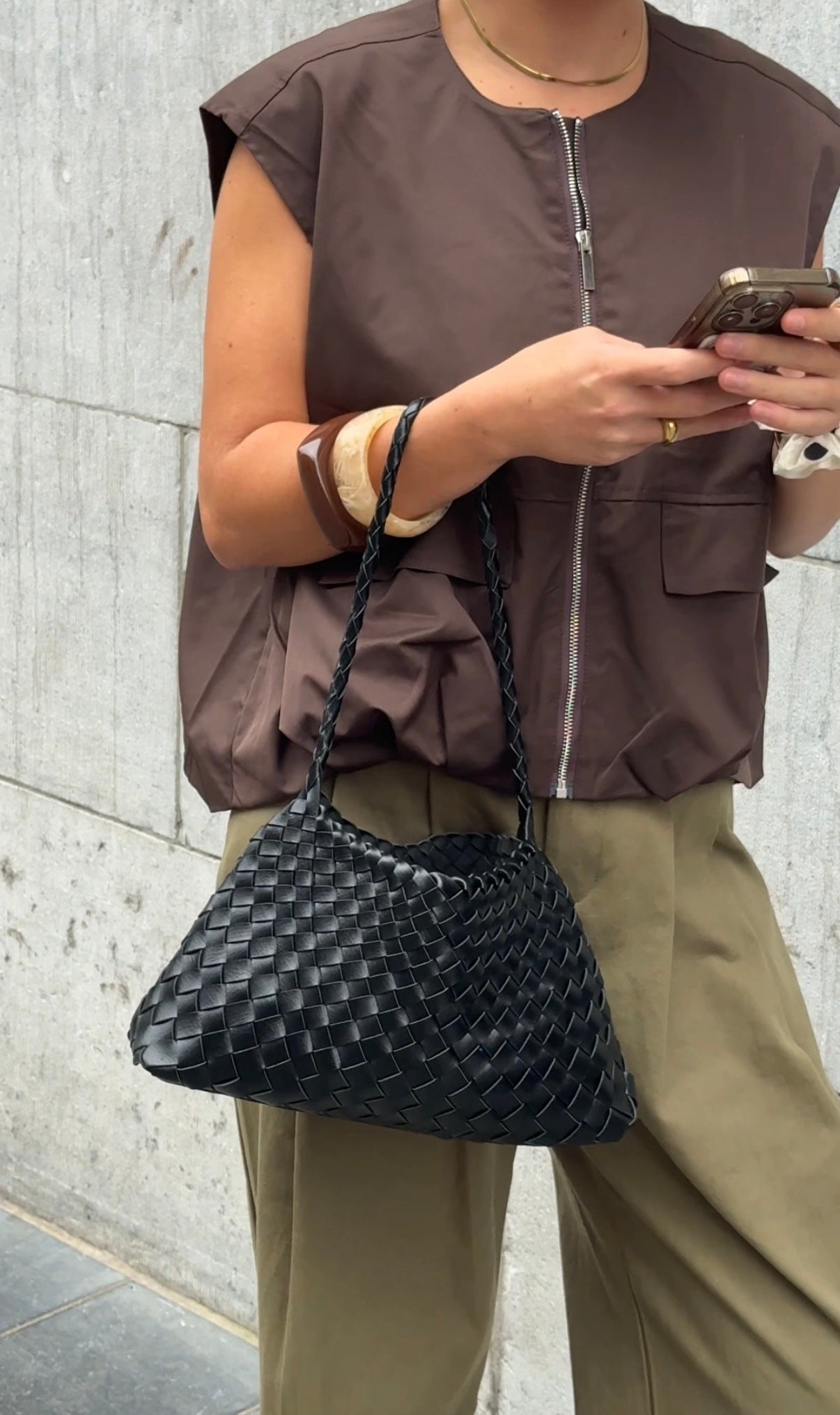 Sac tressé noir