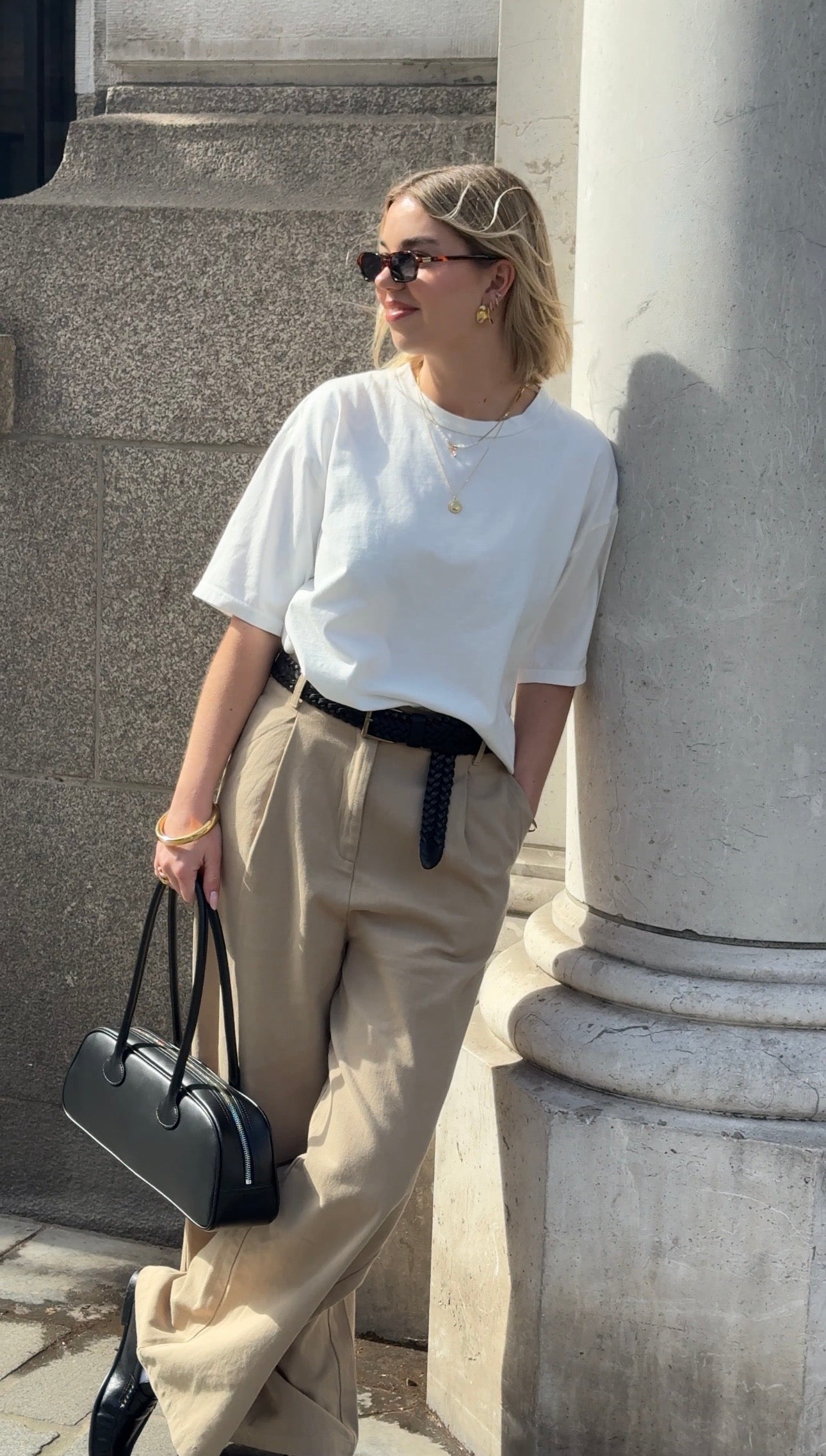 T-shirt à manches courtes oversize blanc
