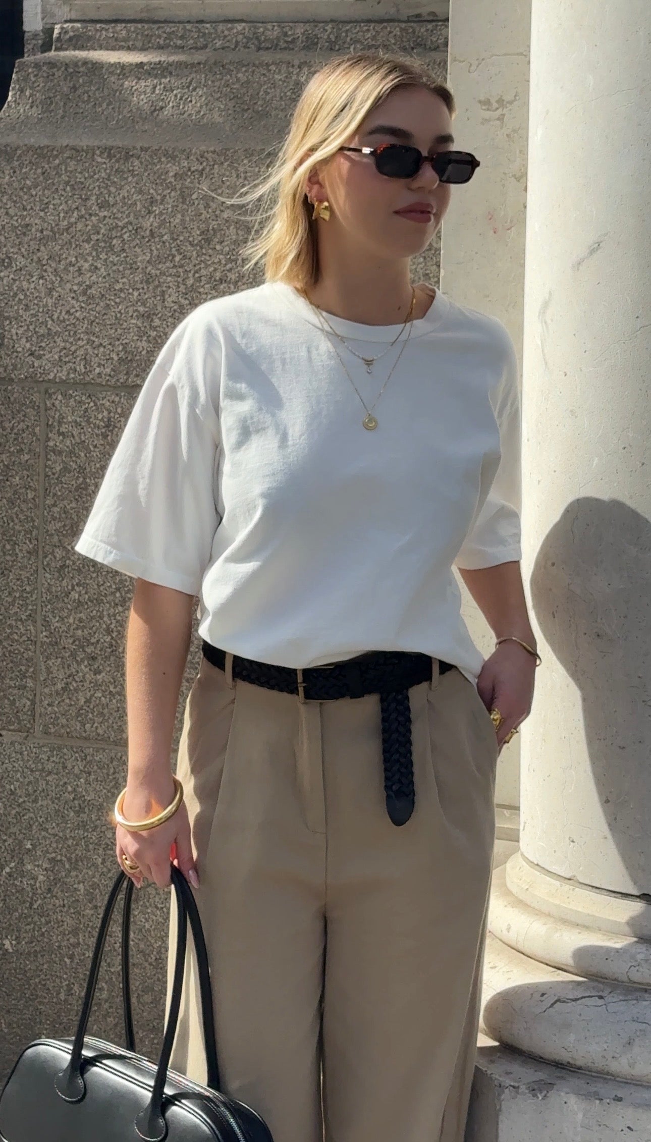 T-shirt à manches courtes oversize blanc