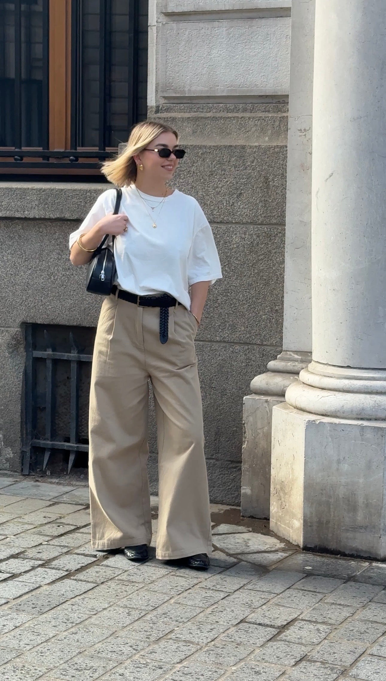 T-shirt à manches courtes oversize blanc