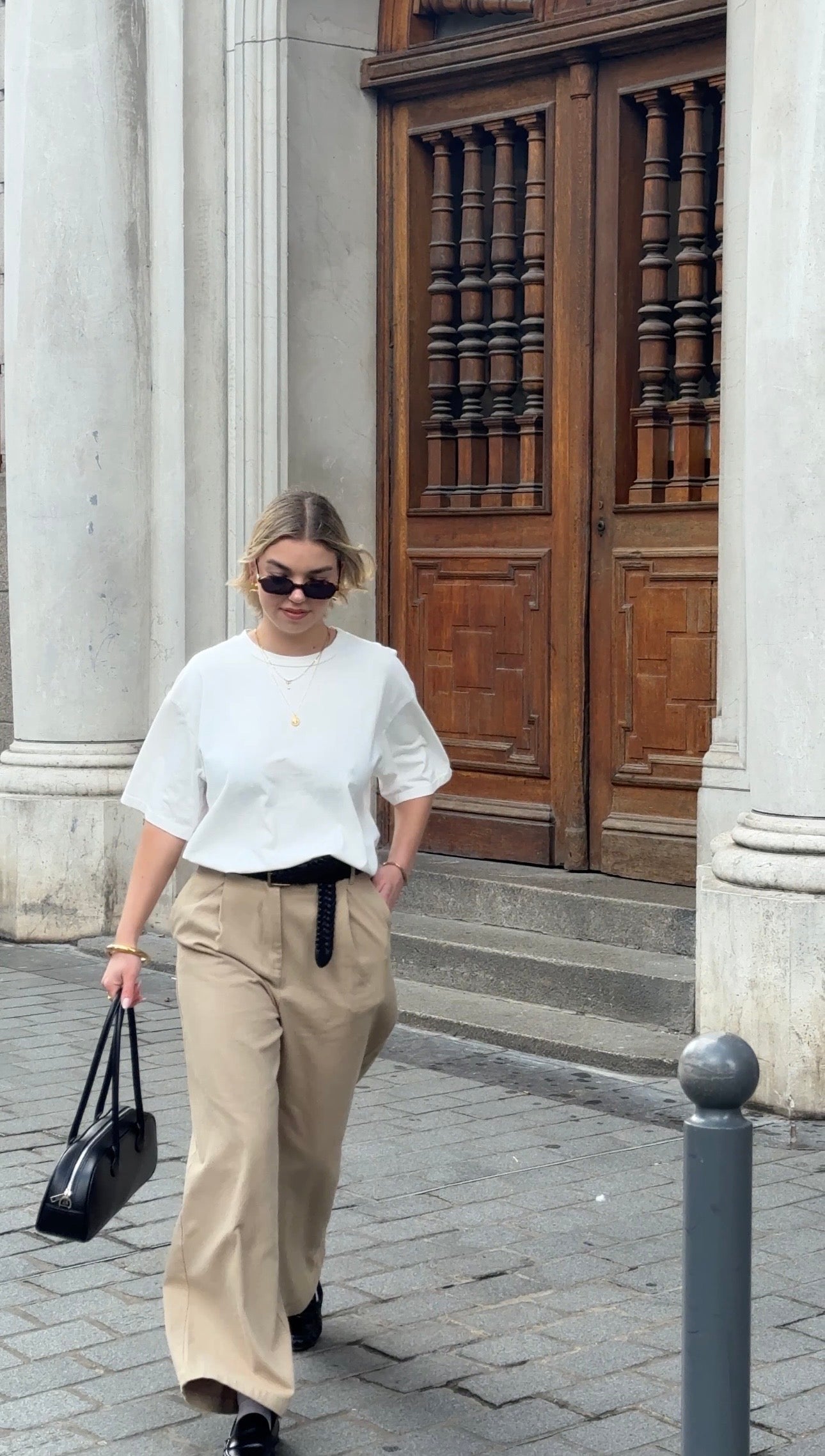 T-shirt à manches courtes oversize blanc