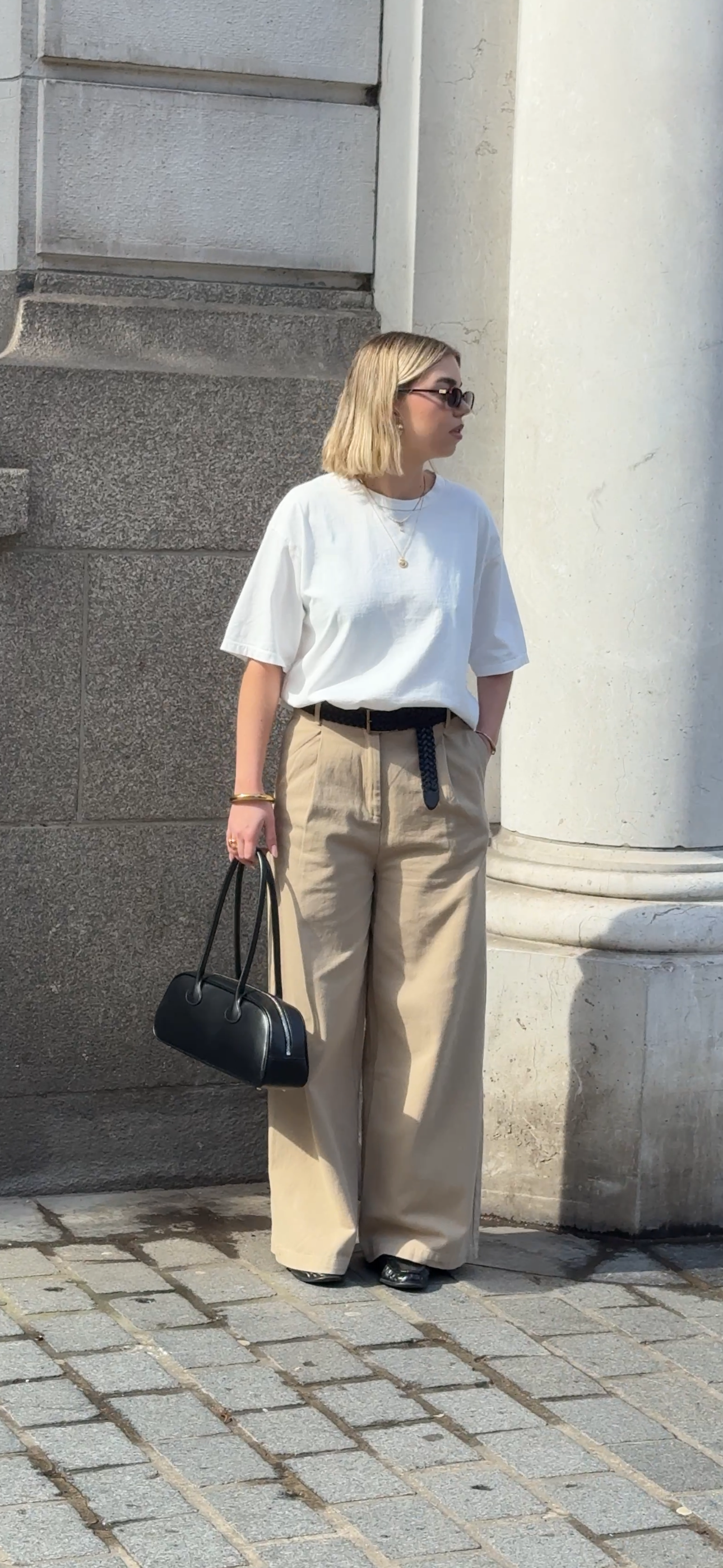 T-shirt à manches courtes oversize blanc