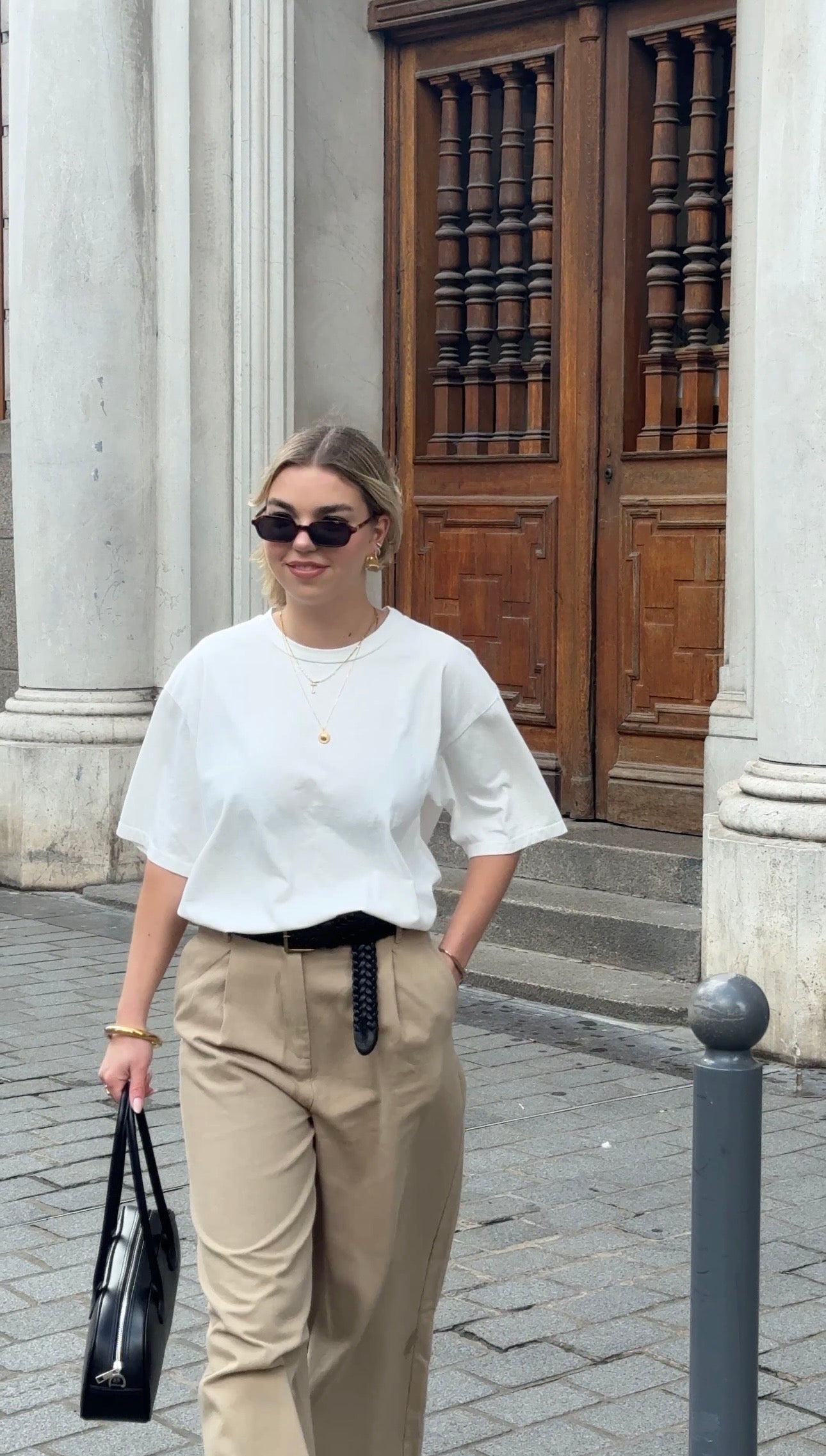 T-shirt à manches courtes oversize blanc