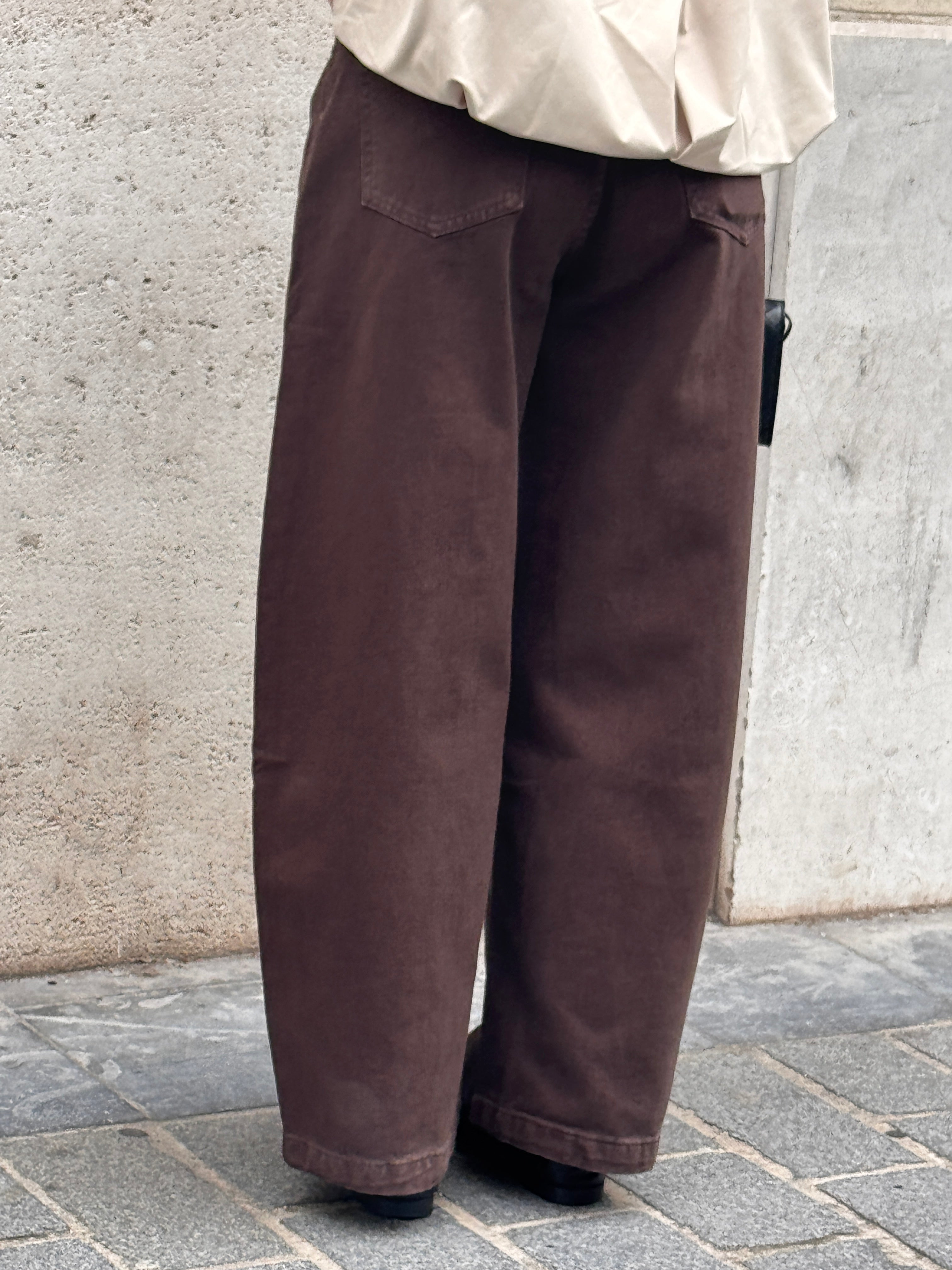 Jean ballon marron