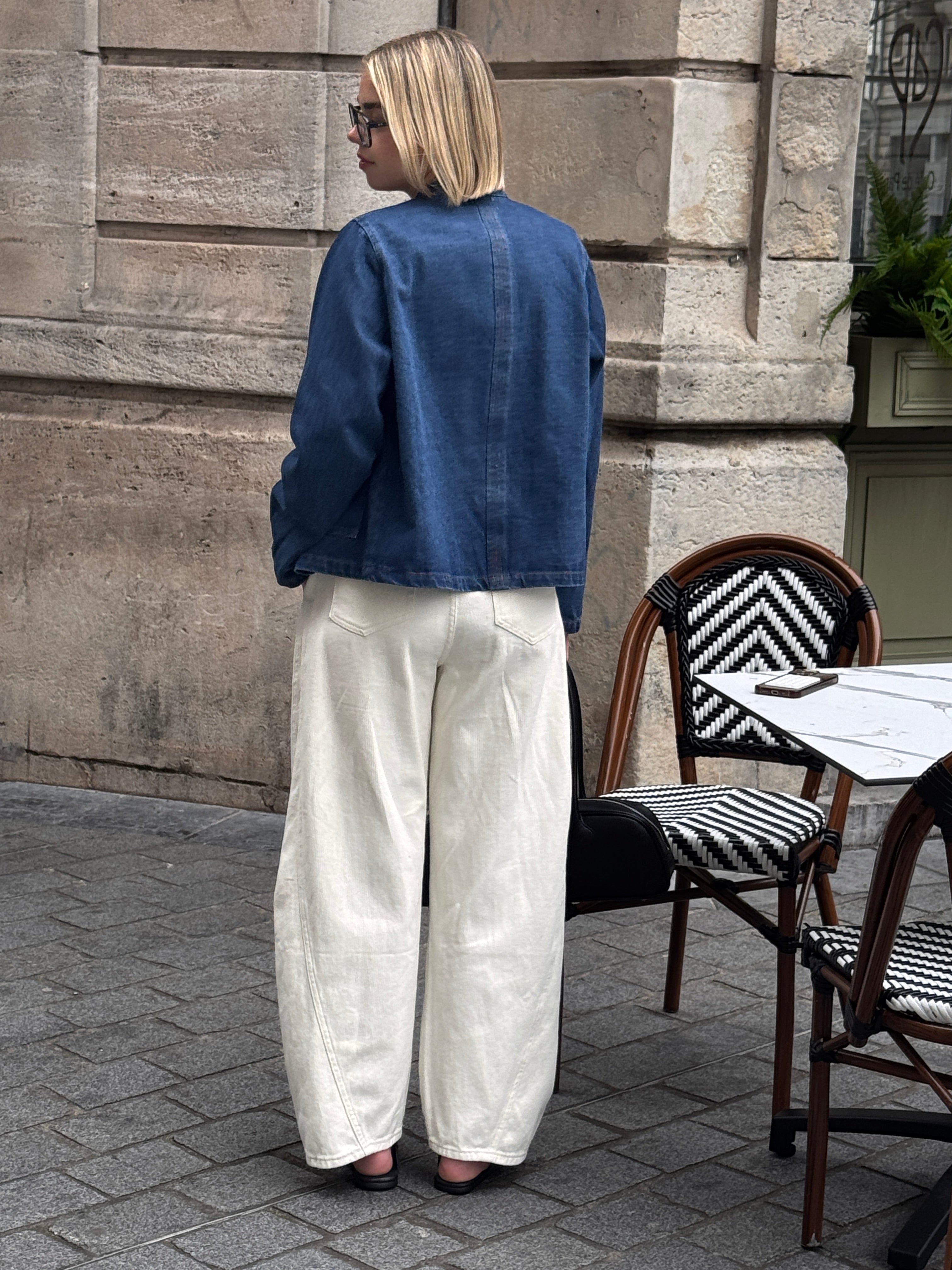 Veste brandebourg en jean