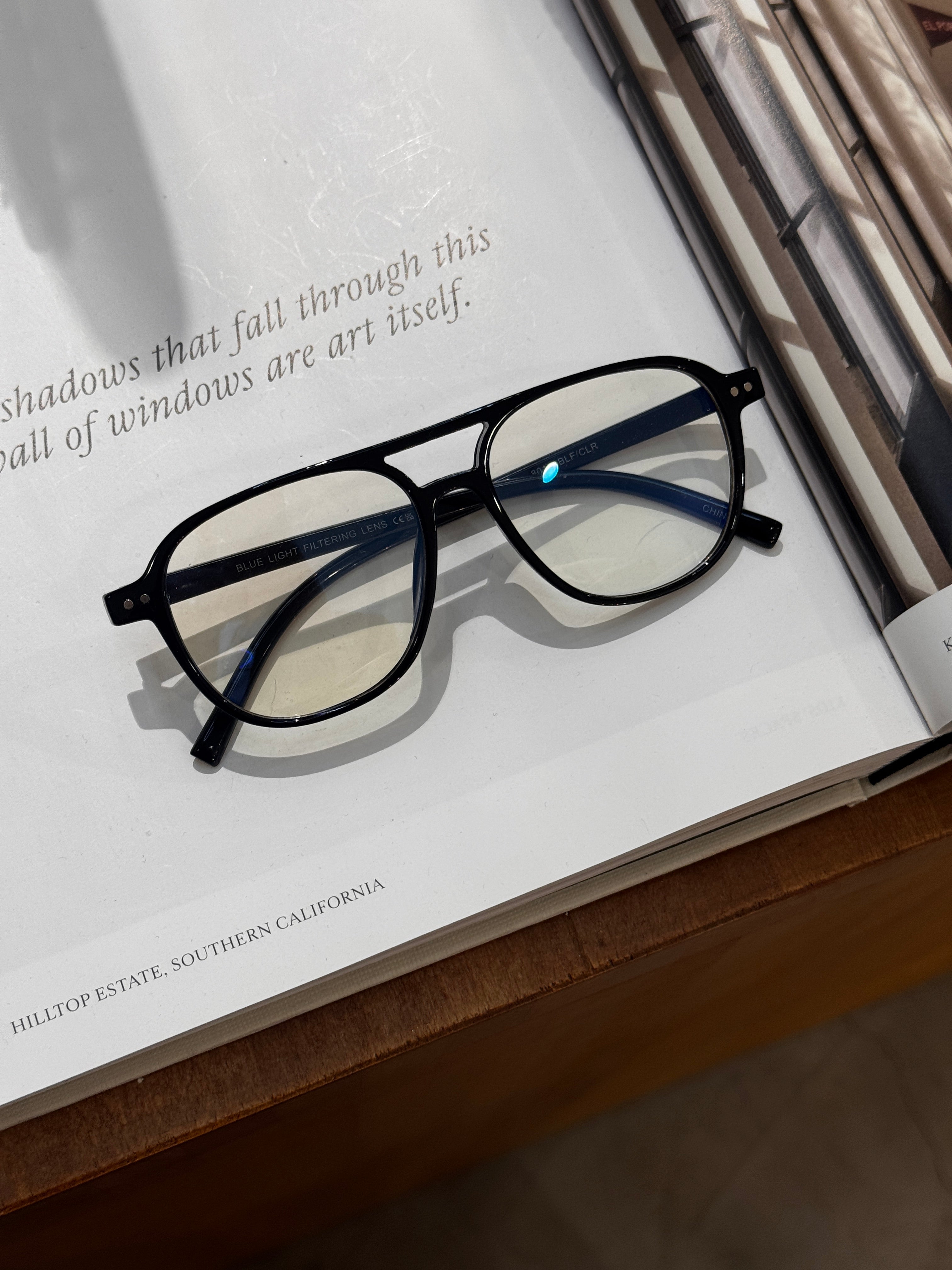 Lunettes aviateur anti lumières bleues