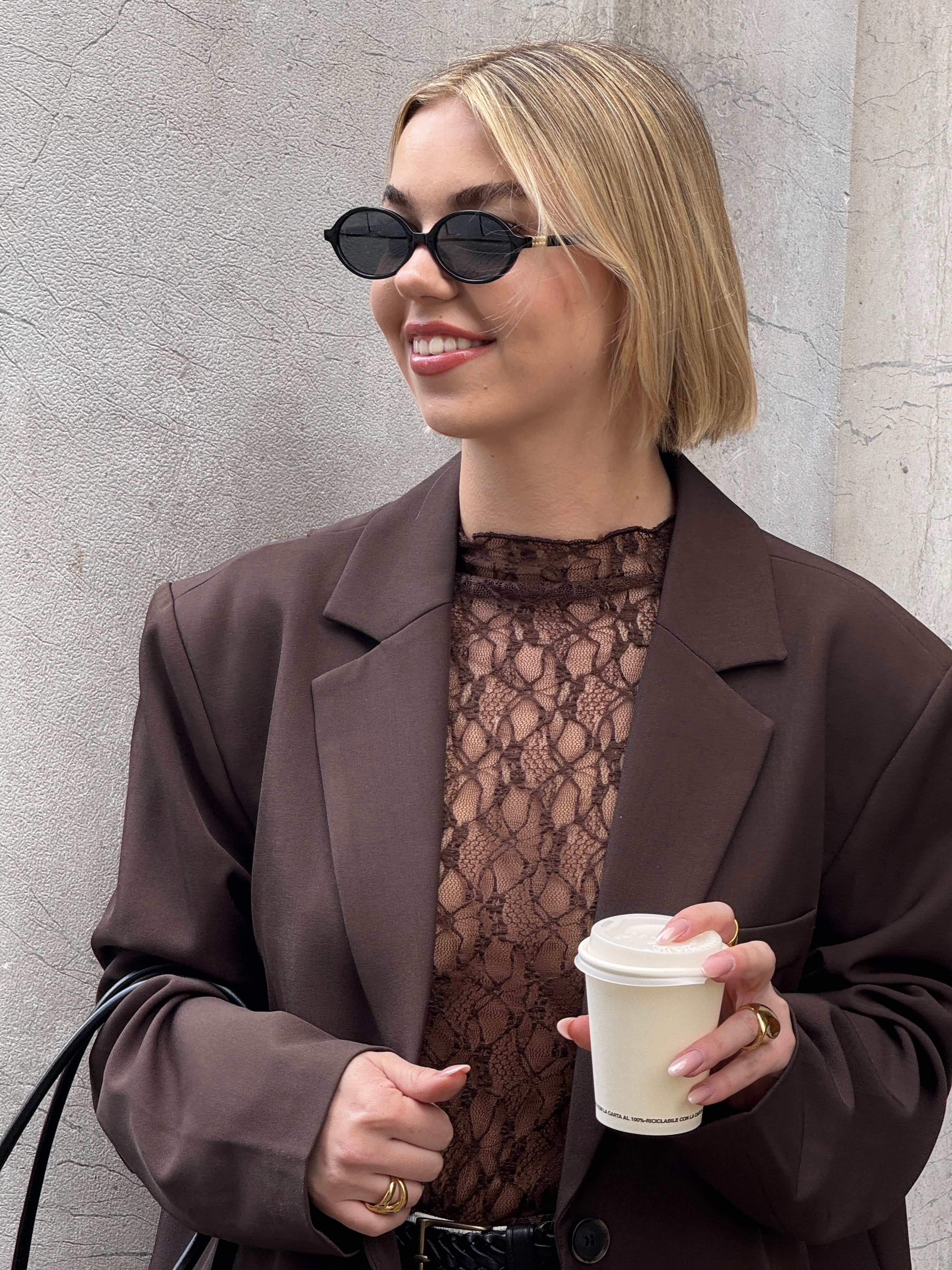 Blazer marron dos croisé