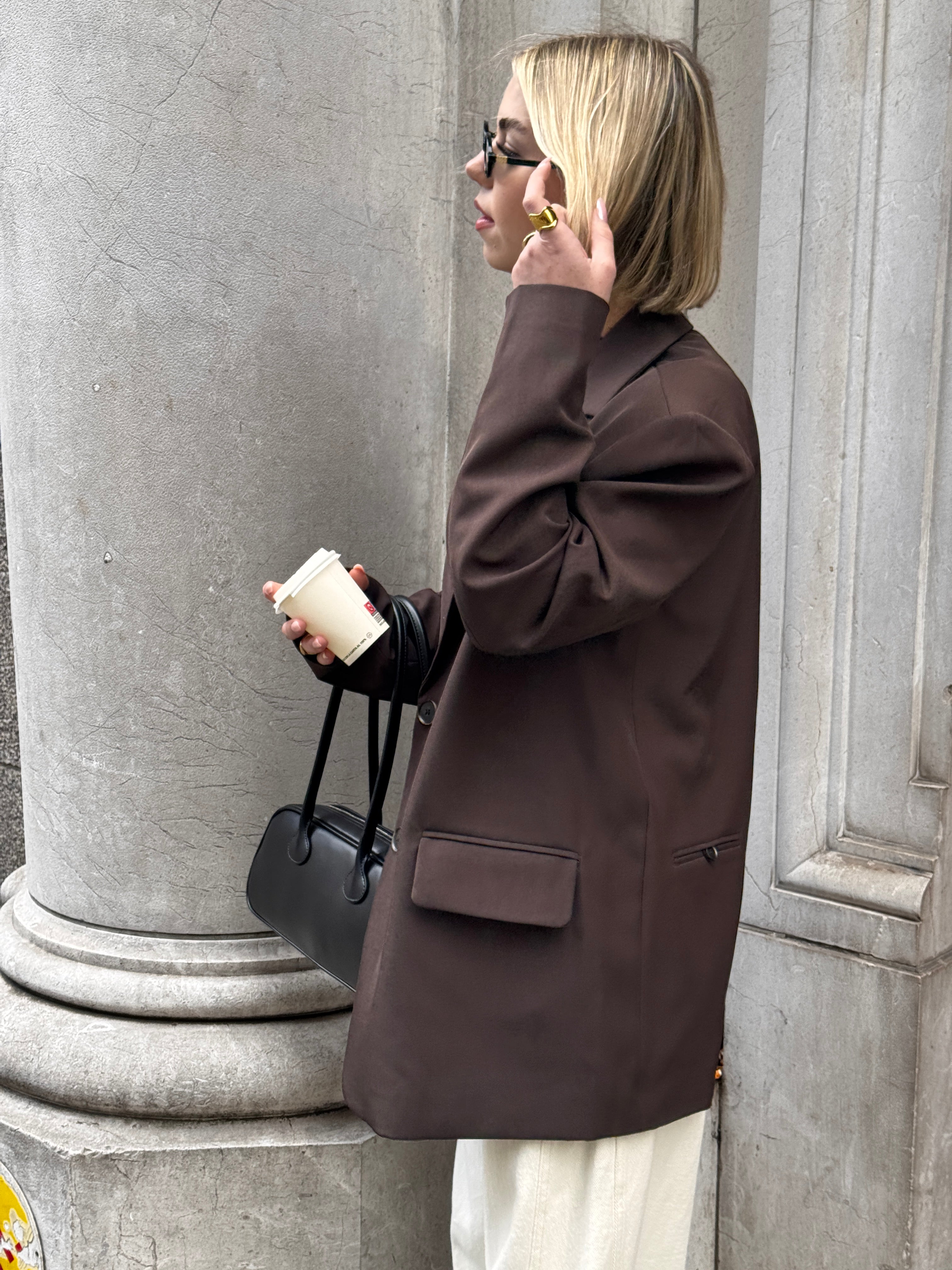 Blazer marron dos croisé