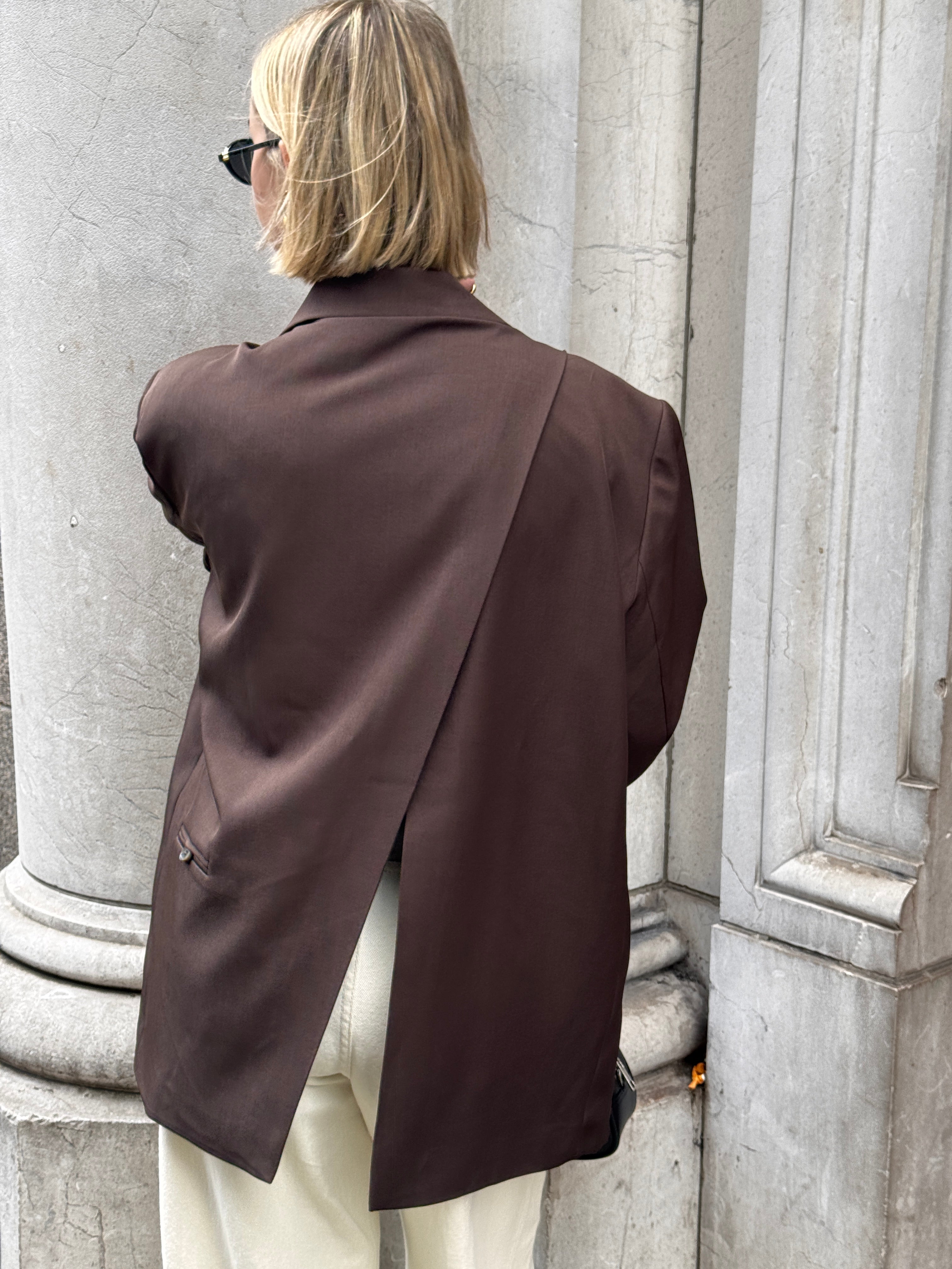 Blazer marron dos croisé
