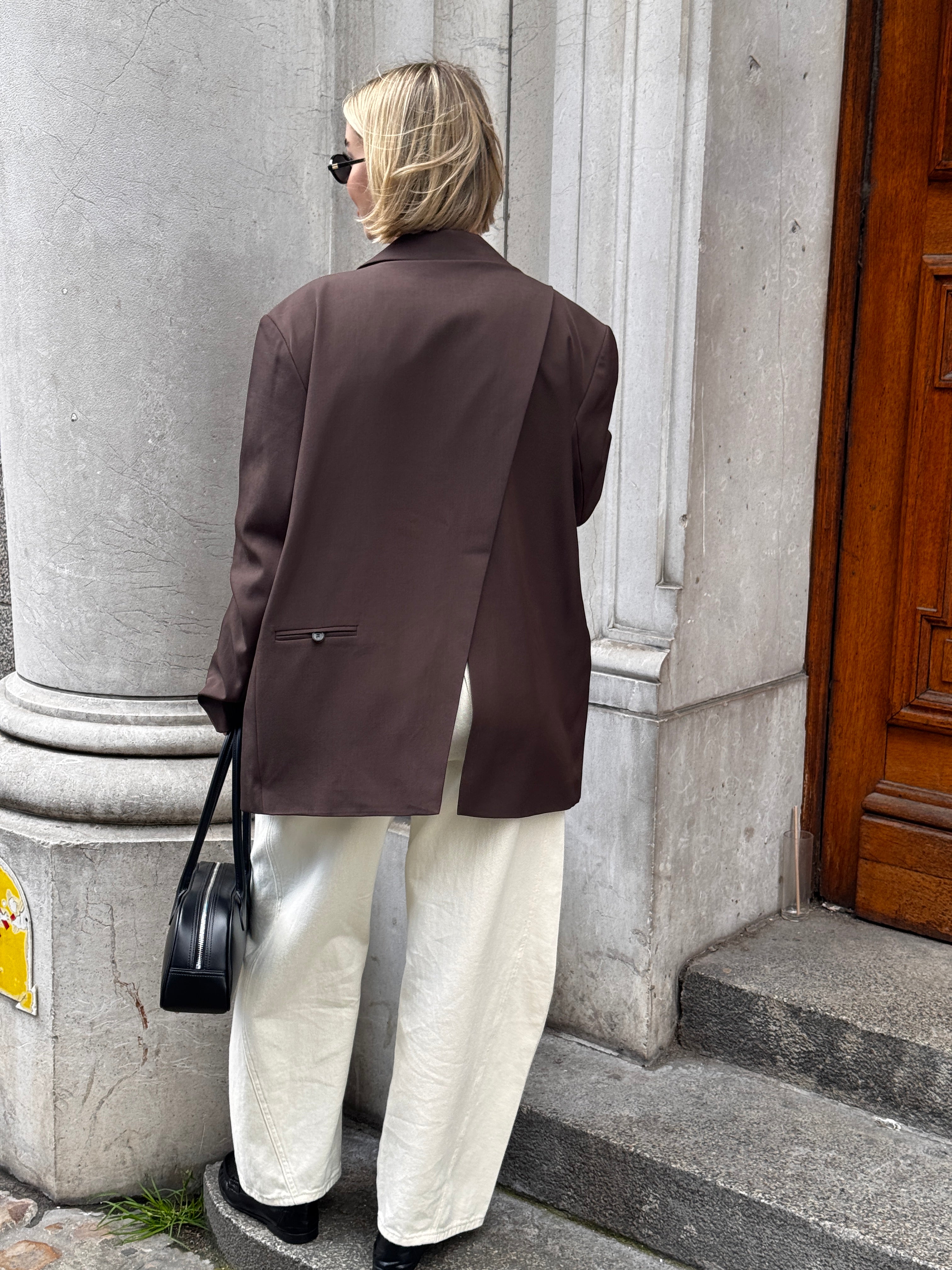 Blazer marron dos croisé