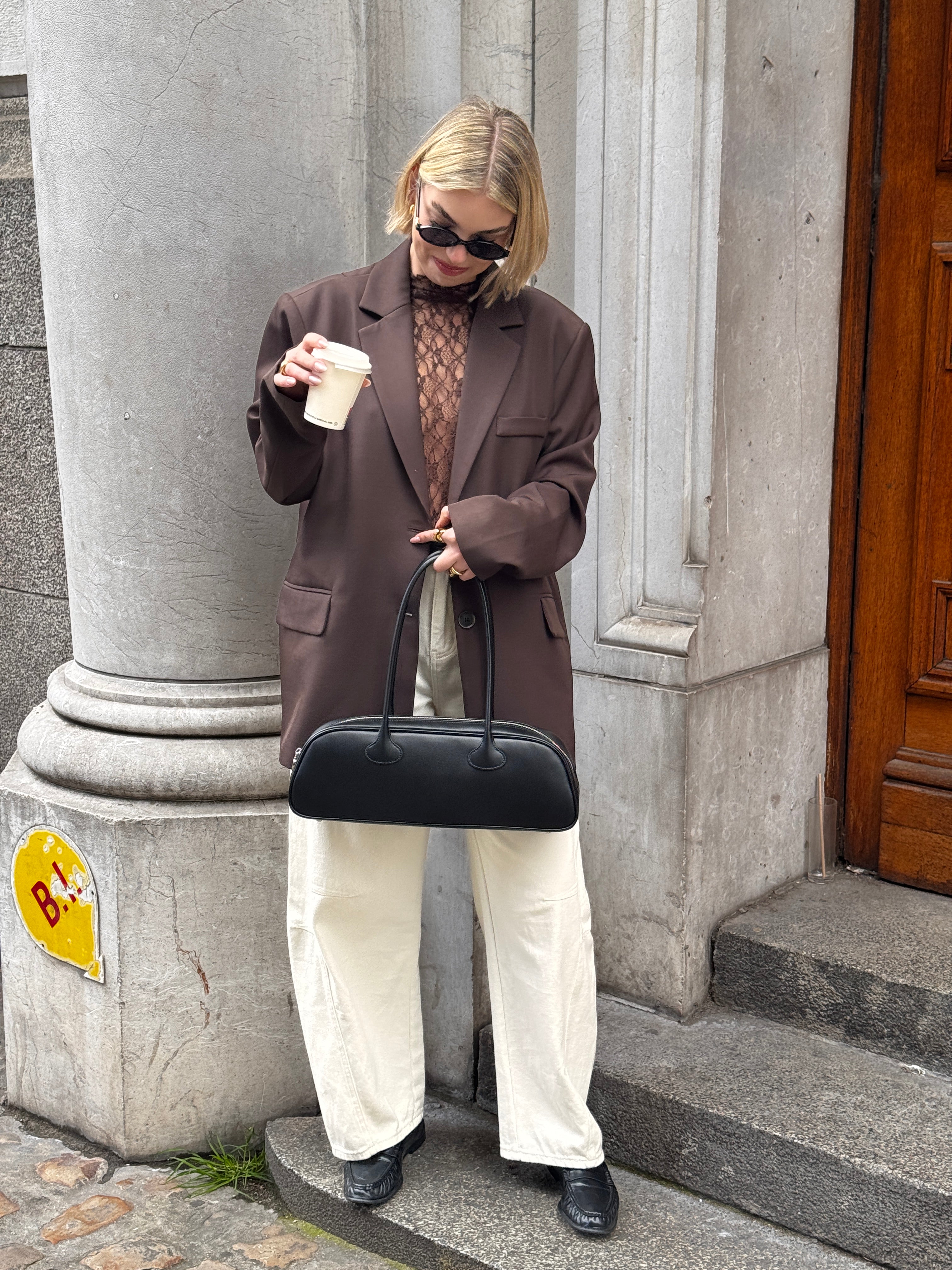 Blazer marron dos croisé