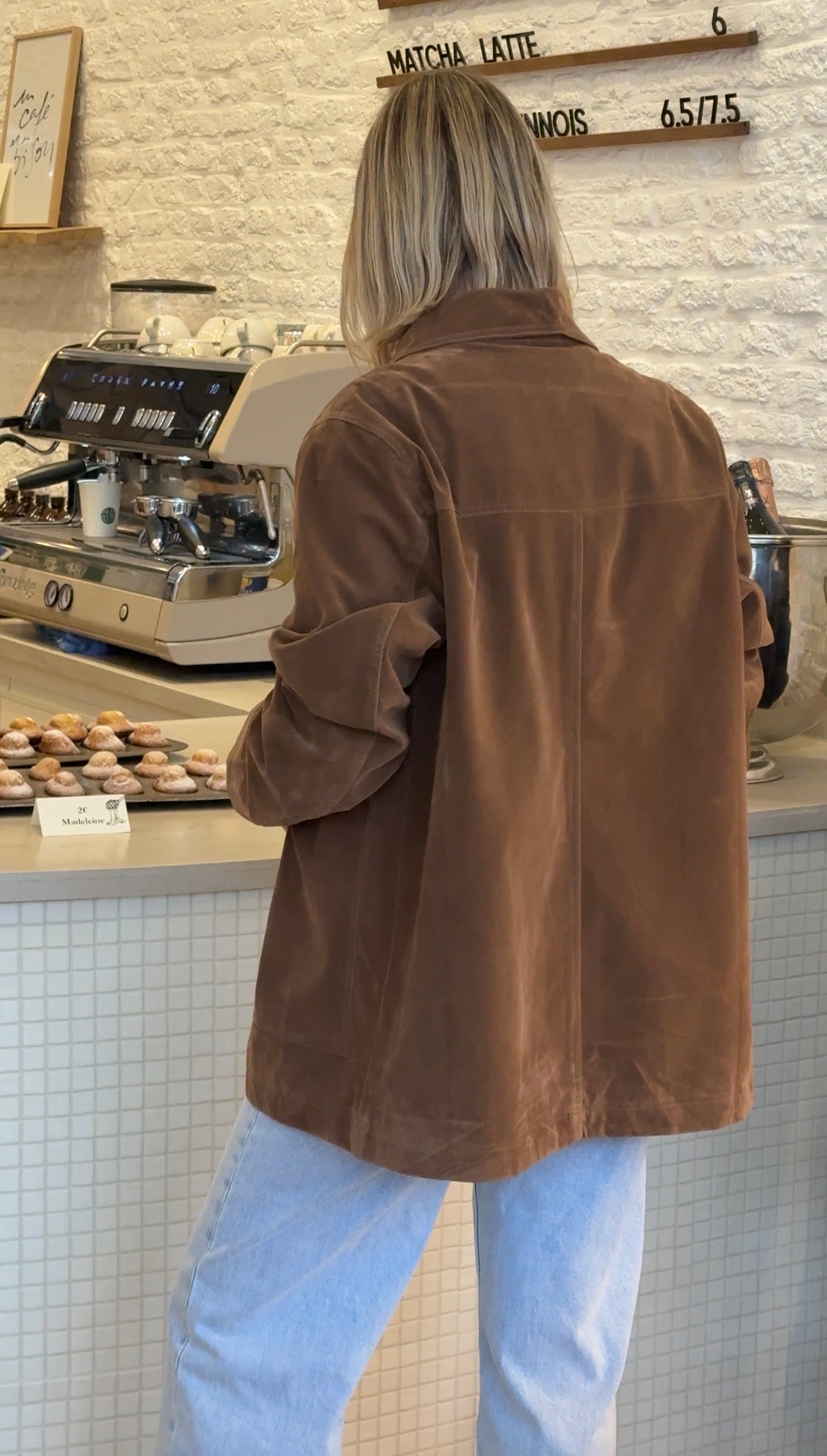 Veste suédine marron