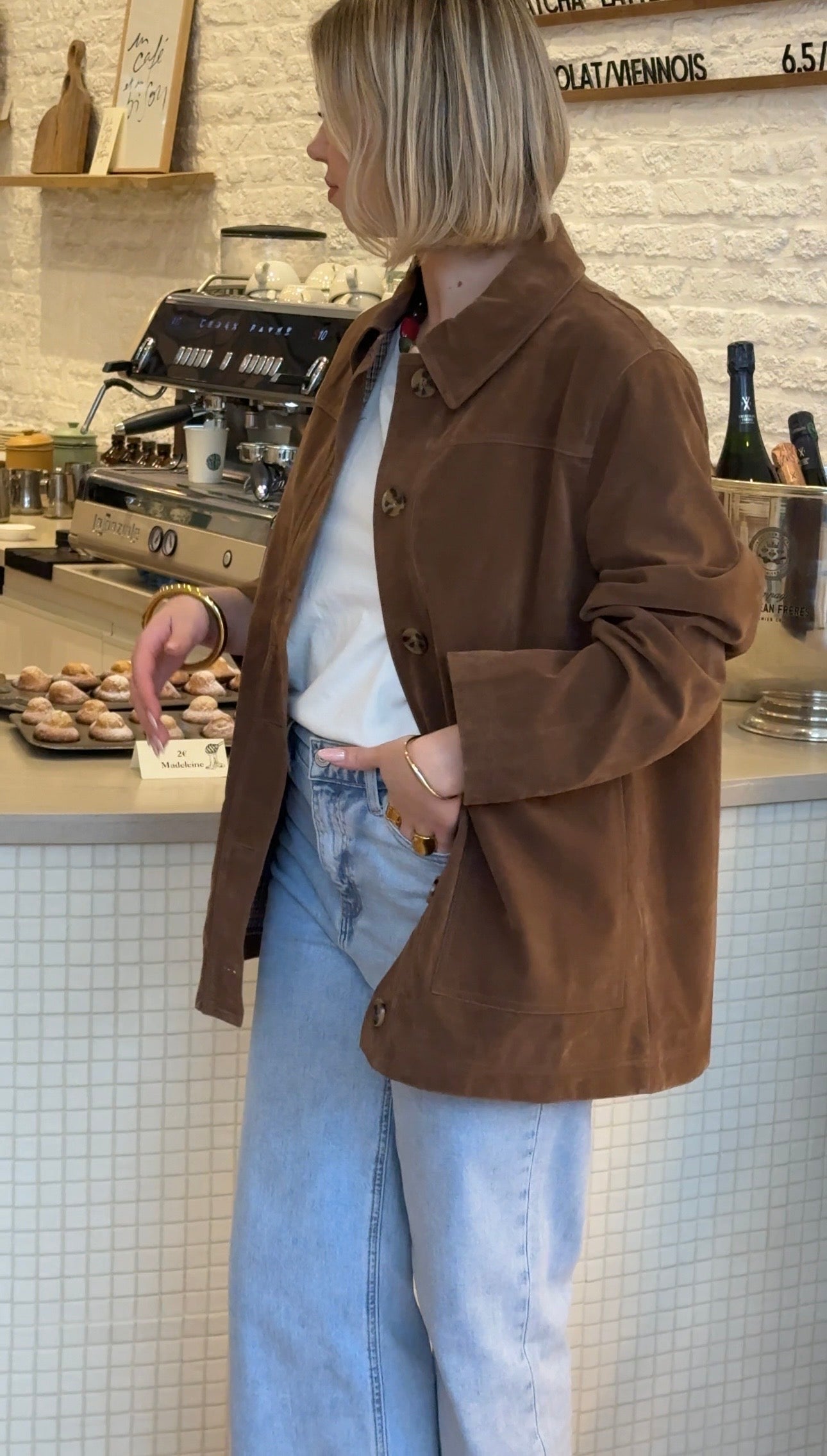 Veste suédine marron