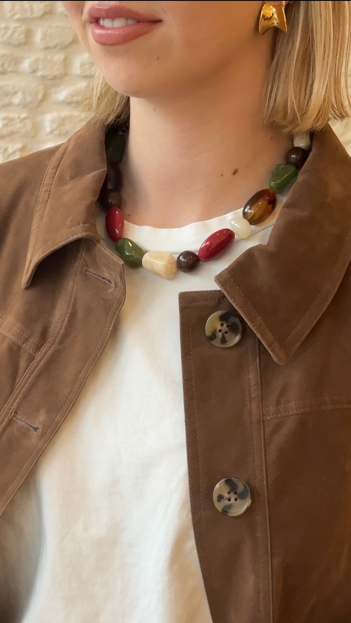 Veste suédine marron