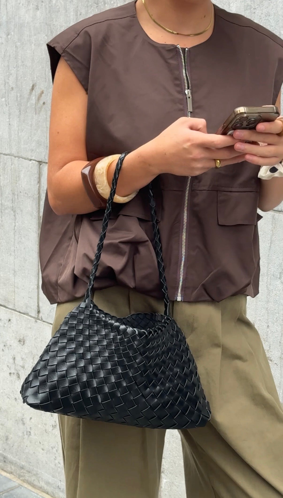 Veste sans manche marron